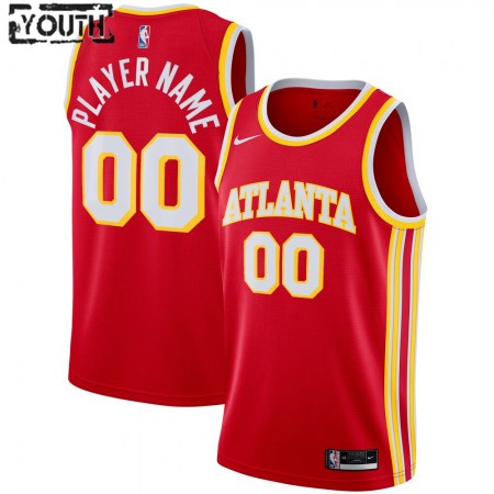 Barn Atlanta Hawks Tröja Benutzerdefinierte 2020-2021 Nike Icon Edition Swingman